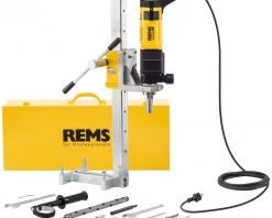 Rems Carotteuse 180033 R220 Picus DP Set Perceuse Diamantée Simplex 2 Avec Technique De Micro-impulsion + Support De Forage Simplex 2