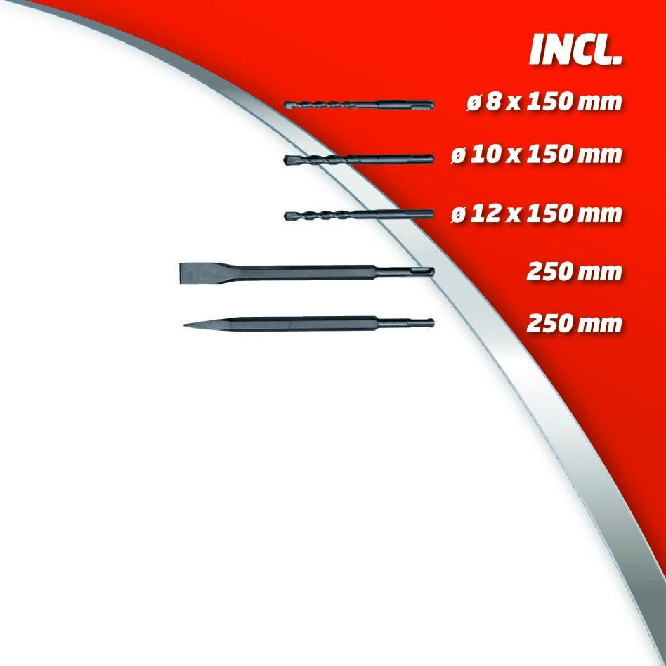 Einhell Perforateur 4258440 RT-RH 32 Marteau SDS-Plus 1250 Watt 4 Einhell Perforateur 4258440 RT-RH 32 Marteau SDS-Plus 1250 Watt – Image 4
