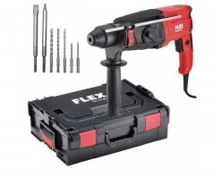 Flex-tools Perforateur 452327 Marteau Rotatif CHE 2-28 + Perceuse Et Burins 7 Pièces