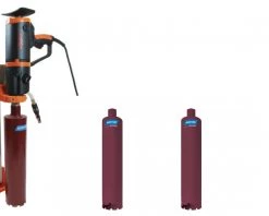 Clipper Carotteuse 70184608658 CDM203 Perceuse à Sec Diamantée 2000 Watt + Perceuse Diamantée 62 + 82 + 132 Mm + Support De Perceuse CDR163