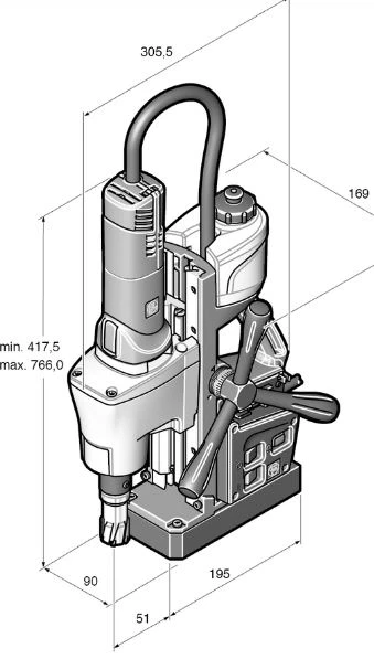 Fein Perceuse 72705160000 Carotteuse Eco Magnet 50 Mm KBE 50-2 4 Fein Perceuse 72705160000 Carotteuse Eco Magnet 50 Mm KBE 50-2 – Image 4