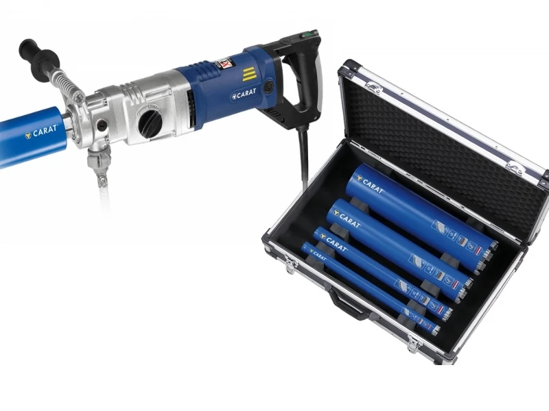 Carat Carotteuse A-2032 Jeu De Forets Diamantés 2000 Watt 70-162 Mm + Mallette + 4 Forets Dans La Mallette 1 Carat Carotteuse A-2032 Jeu De Forets Diamantés 2000 Watt 70-162 Mm + Mallette + 4 Forets Dans La Mallette