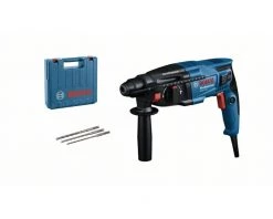 Bosch Bleu Perforateur Burineur GBH 2-21 Marteau Perforateur Professionnel 2J 720w En Mallette + 3 Forets Sds-plus