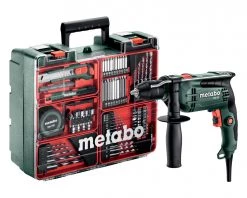 Metabo Perceuse Visseuse SBE 650 Set Perceuse à Percussion D'atelier Mobile 600742870